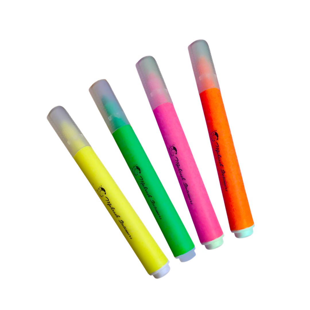 Highlighters Bright Yellow, Pink, Green & Orange!
