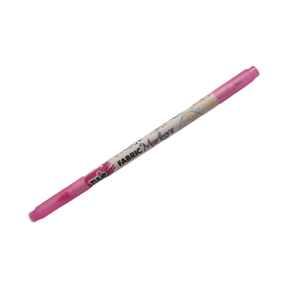 TULIP Highlighter Pink Dual Super Fine Tip / Brush Fabric Permanent Marker
