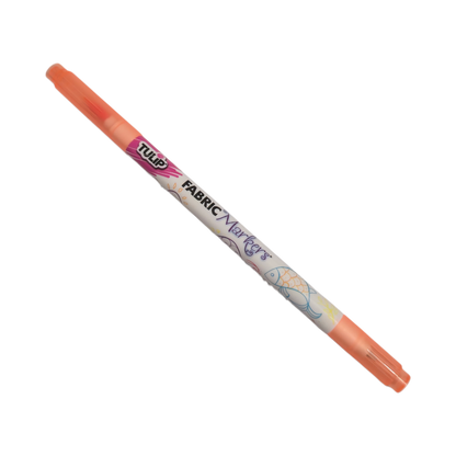 TULIP Highlighter Orange Dual Super Fine Tip / Brush Fabric Permanent Marker