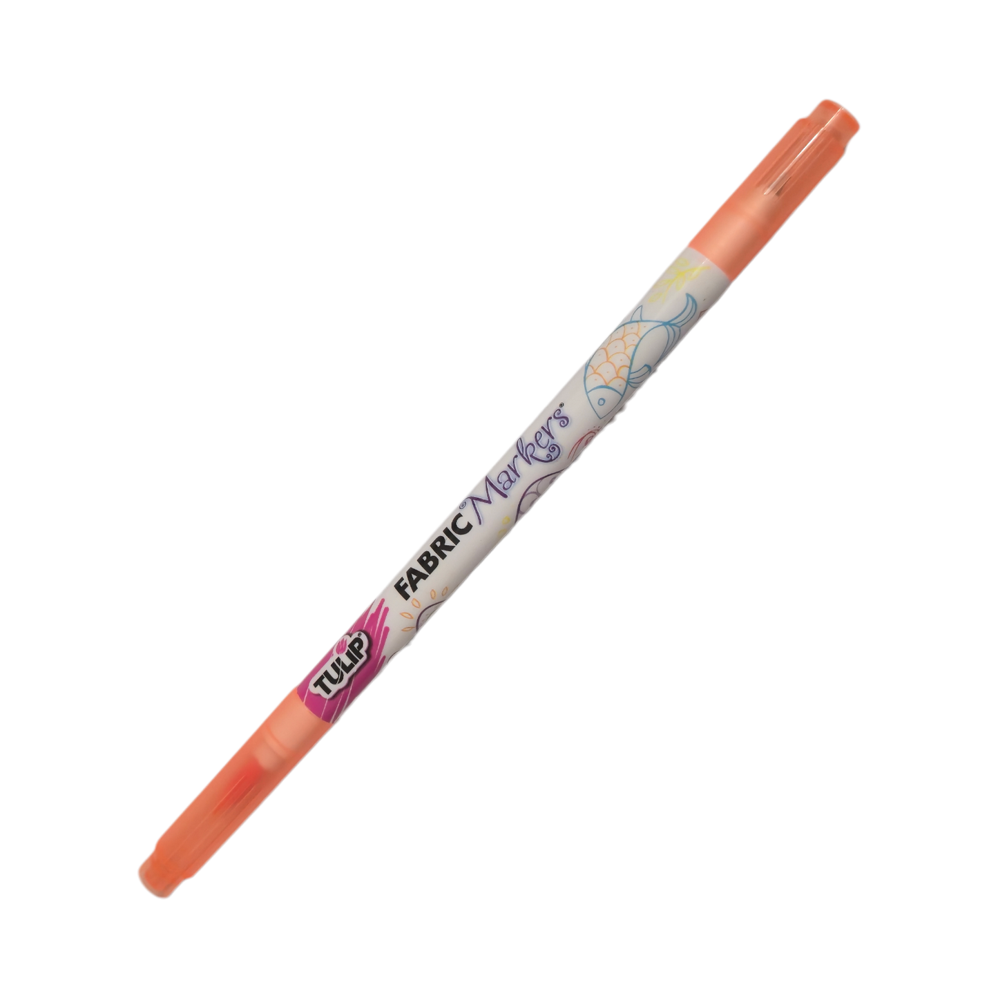 TULIP Highlighter Orange Dual Super Fine Tip / Brush Fabric Permanent Marker