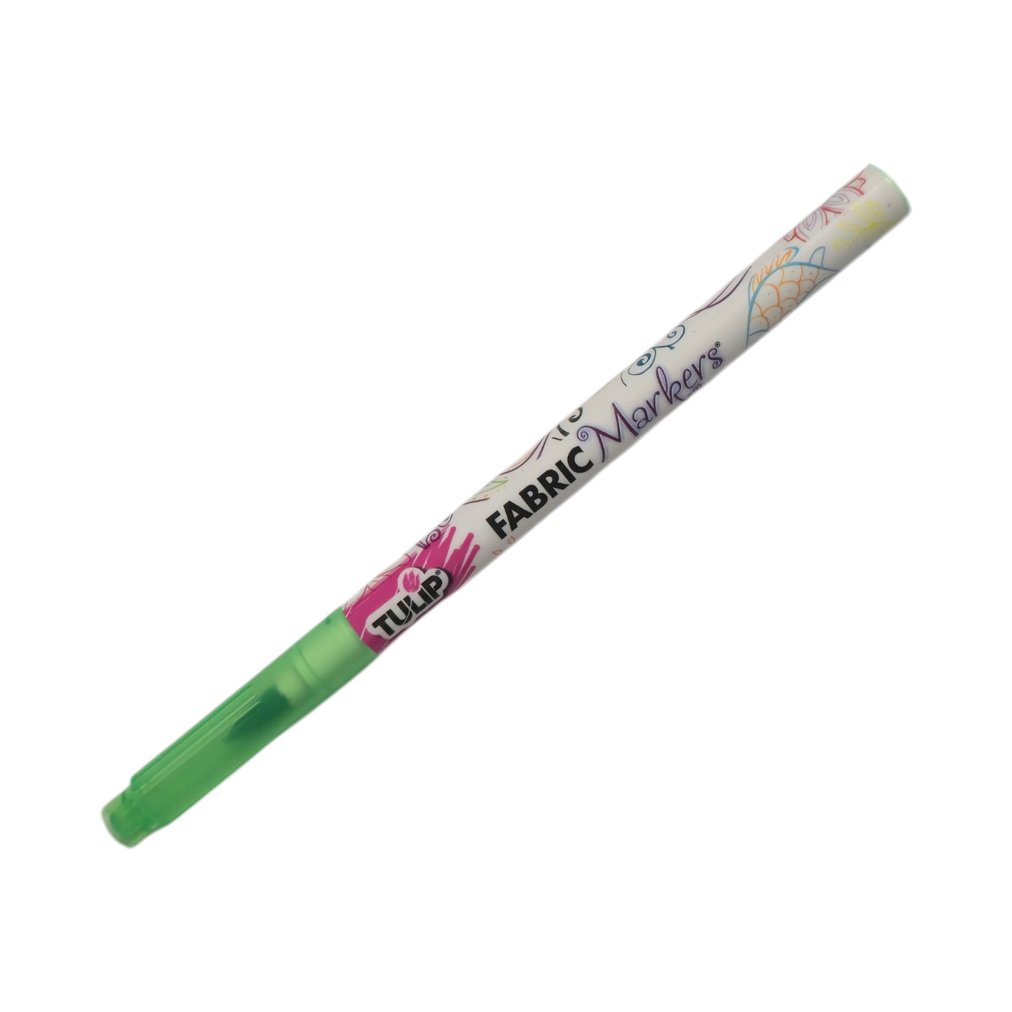 TULIP Highlighter Green Dual Super Fine Tip / Brush Fabric Permanent Marker